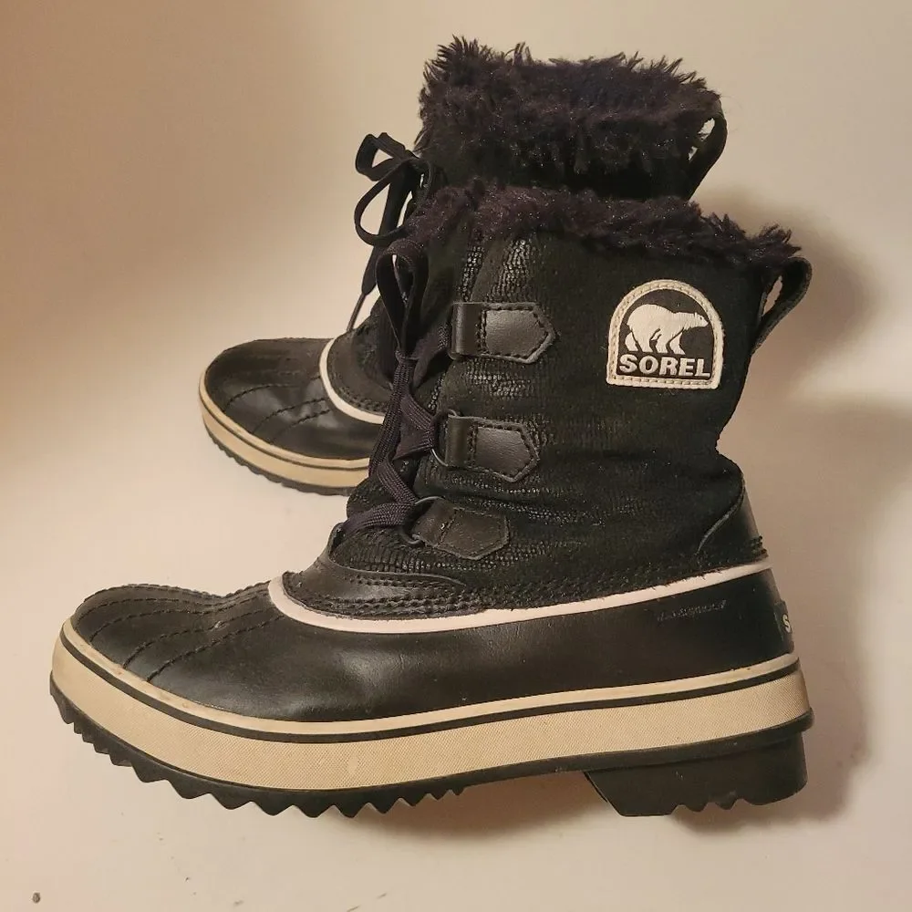 Sorel Tivoli Mid Black Leather Waterproof Boots - Picture 15 of 15